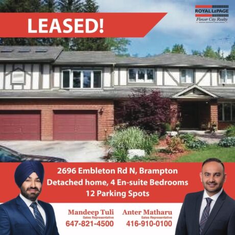 real estate agent got brampton property leased
